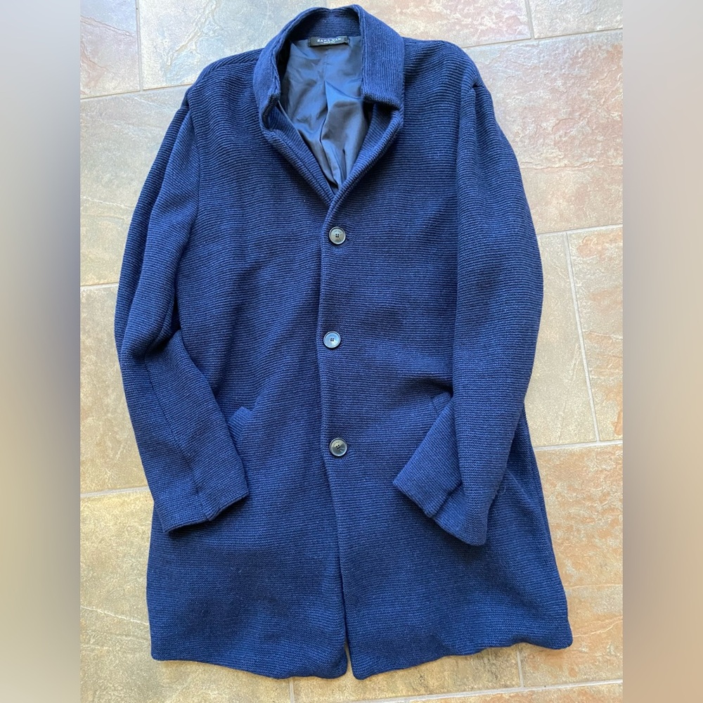 Zara Man Italian Made Sweater Coat